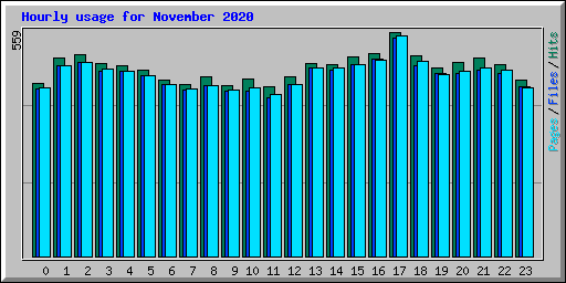 Hourly usage for November 2020